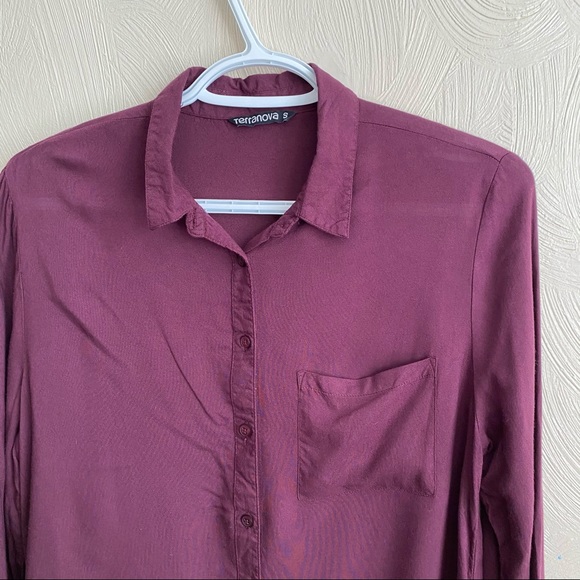 TERRANOVA Purple Button Down Shirt Women - Picture 3 of 10